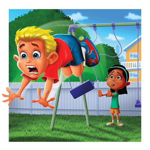 Kids on swing